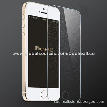 2014 Top Seller Good Price for Star Set Series Tempered Glass Screen Protector for iPhone 5S, OEM